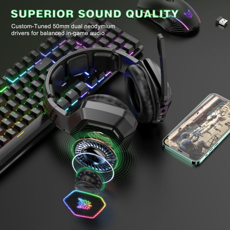 ONIKUMA B100 Bluetooth 5.3 Wireless Bluetooth Headphone with Microphone (Black) - HoMEdemic™ 