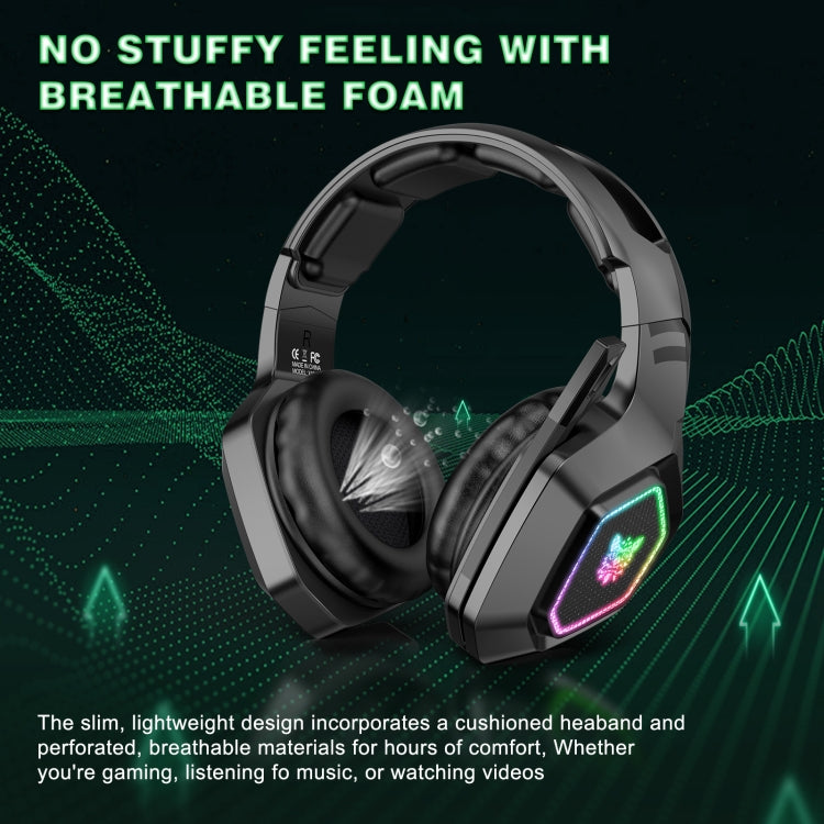 ONIKUMA B100 Bluetooth 5.3 Wireless Bluetooth Headphone with Microphone (Black) - HoMEdemic™ 