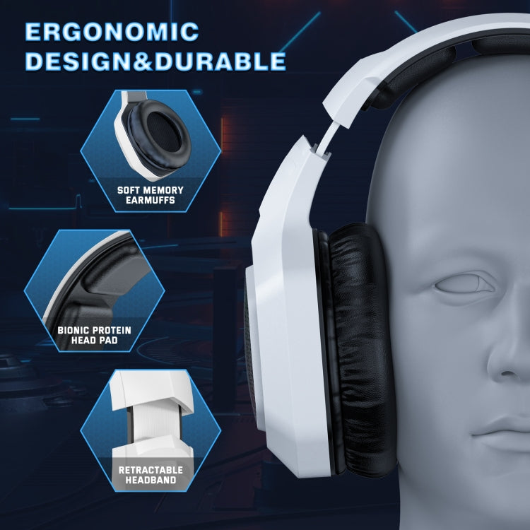 ONIKUMA B100 Bluetooth 5.3 Wireless Bluetooth Headphone with Microphone (White) - HoMEdemic™ 