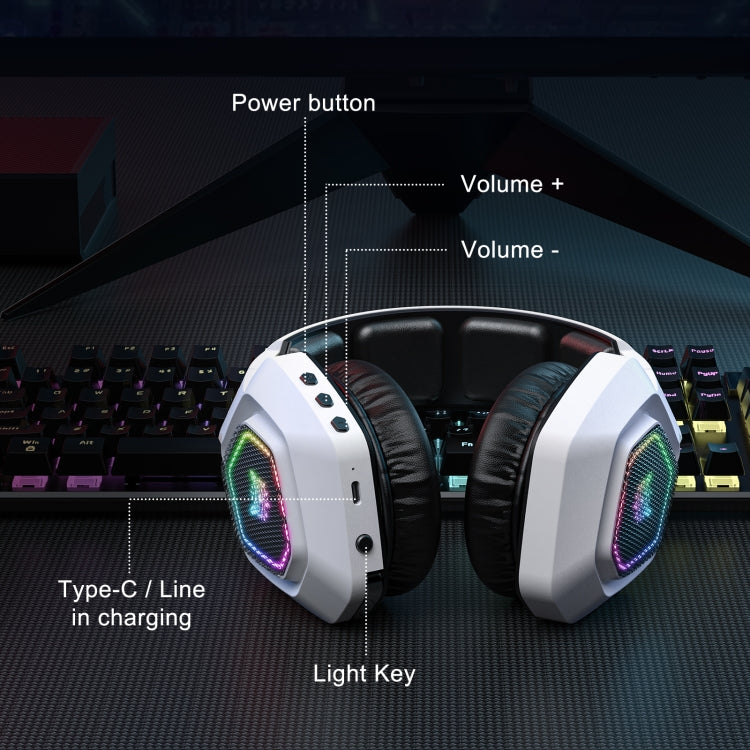 ONIKUMA B100 Bluetooth 5.3 Wireless Bluetooth Headphone with Microphone (White) - HoMEdemic™ 