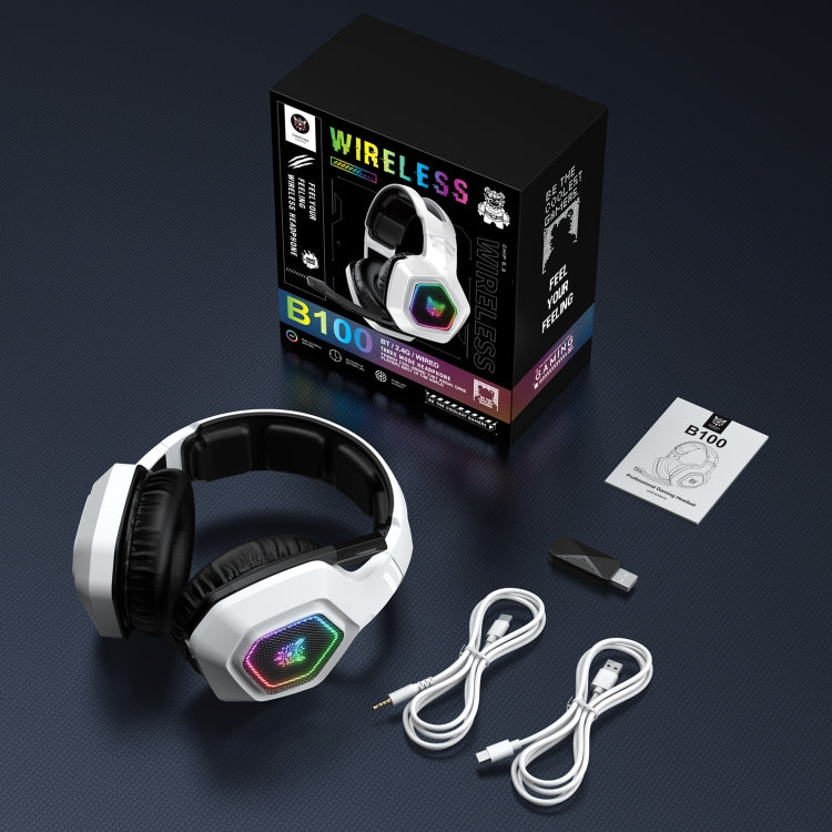 ONIKUMA B100 Bluetooth 5.3 Wireless Bluetooth Headphone with Microphone (White) - HoMEdemic™ 