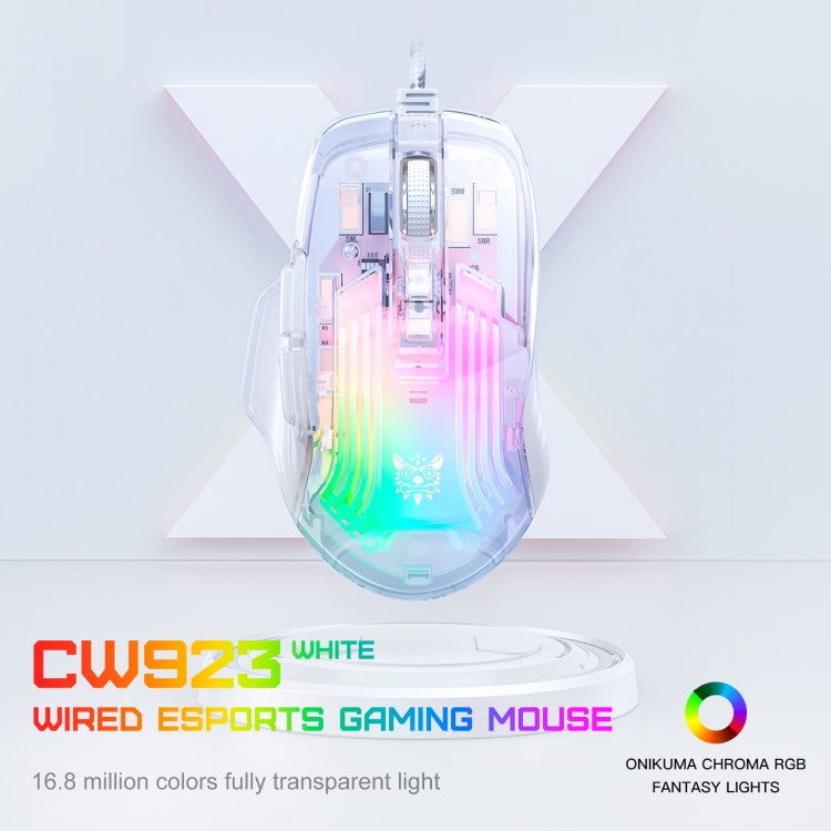 ONIKUMA CW923 RGB Lighting Wired Mouse(Transparent) - HoMEdemic™ 