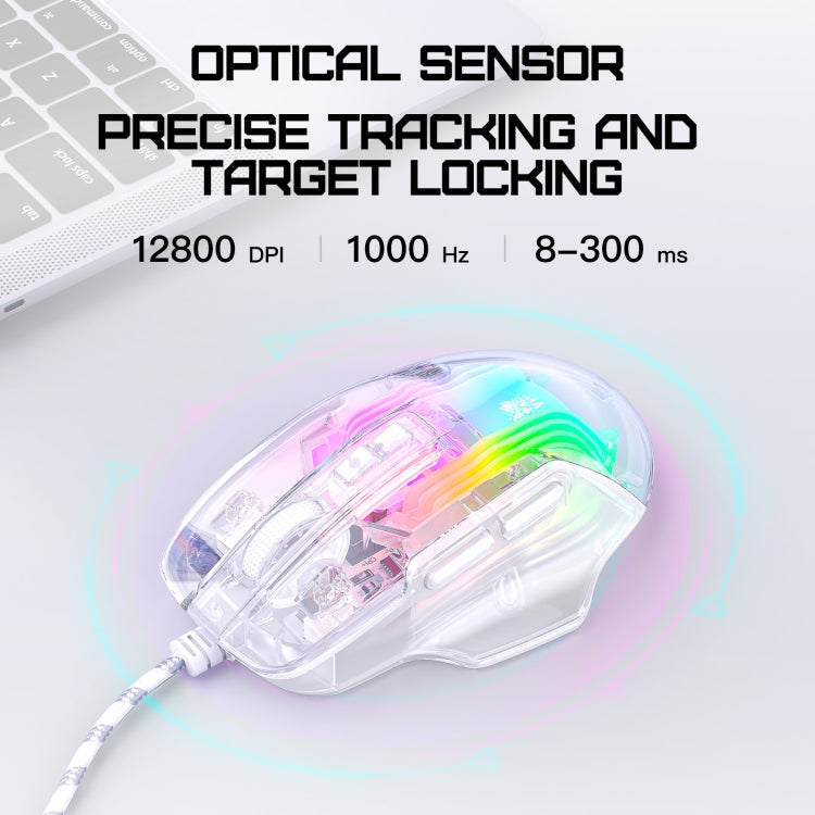 ONIKUMA CW923 RGB Lighting Wired Mouse(Transparent) - HoMEdemic™ 
