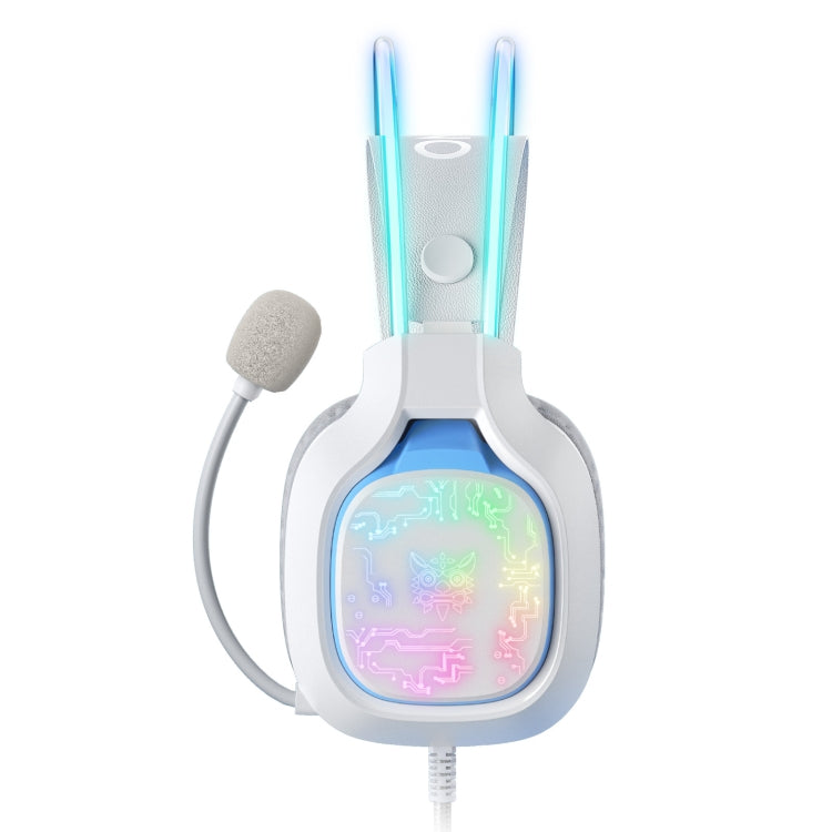 ONIKUMA X22 USB + 3.5mm Colorful Light Wired Gaming Headset with Mic, Cable length: 1.8m(White) - HoMEdemic™ 
