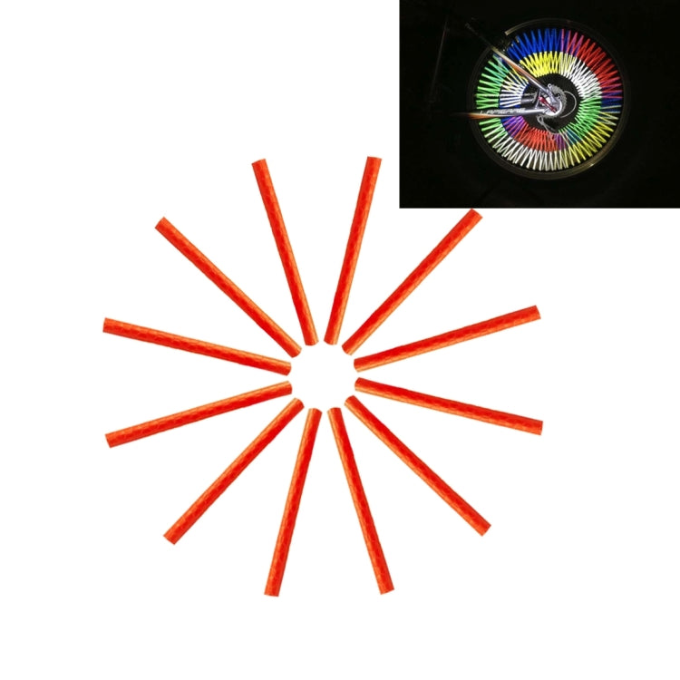 OQSPORT 12 PCS Bicycle Wheel Spoke Reflector Reflective Mount Clip Tube Warning Light Strip - HoMEdemic™ 