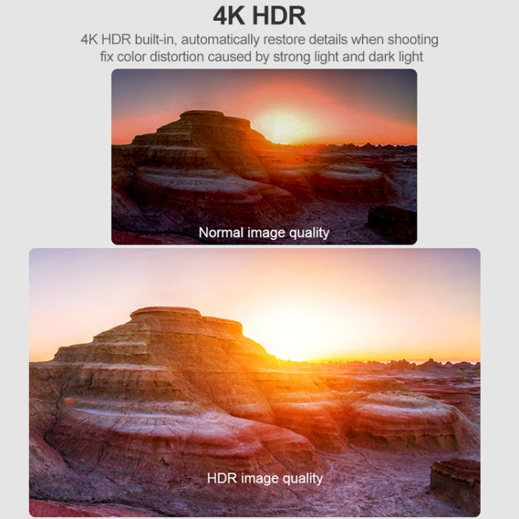 ORDRO EP7 4K Head-Mounted  Auto Focus Live Video Smart Sports Camera, Style:Without Remote Control(Silver Black) - HoMEdemic™ 