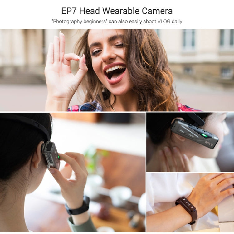 ORDRO EP7 4K Head-Mounted  Auto Focus Live Video Smart Sports Camera, Style:Without Remote Control(Silver Black) - HoMEdemic™ 
