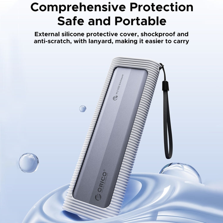 ORICO AXM2-G2-V1-GY-BP M.2 NVMe SSD Enclosure with Silicone Protective Case & Type-C+USB Cable - HoMEdemic™ 