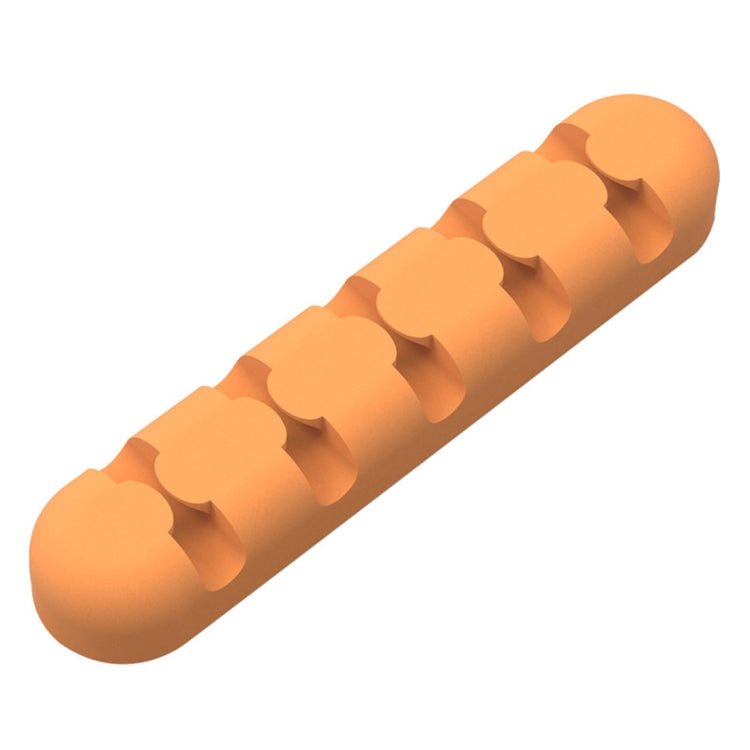 ORICO CBS5 Silicone Material Desktop Cable Manager Winder Fixer, Size: 9.6*2*1.2cm(Orange) - HoMEdemic™ 
