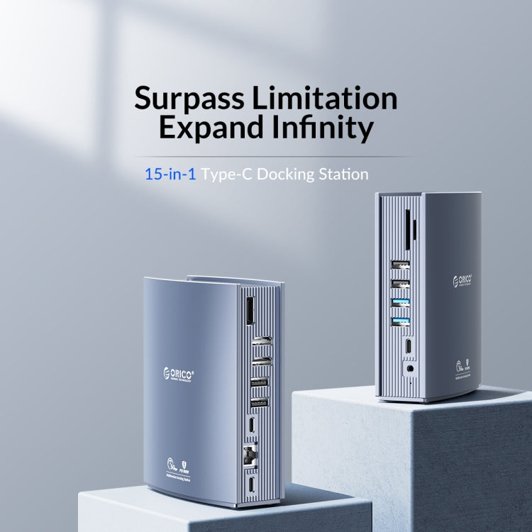 ORICO CDH-15N-GY-BP 15 in 1 Type-C HUB Docking Station - HoMEdemic™ 