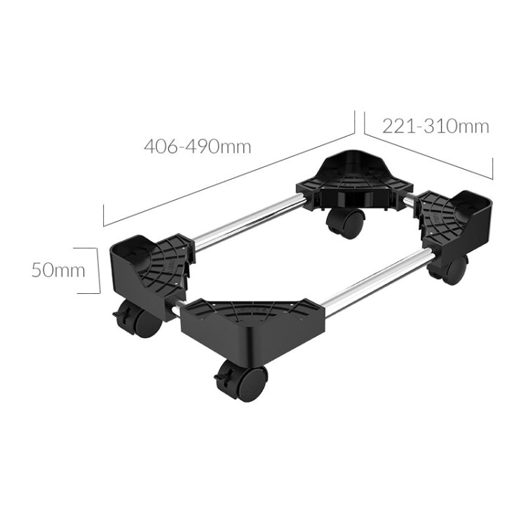 ORICO CPB4-BK-BP Computer Host Bracket with Wheels (Black) - HoMEdemic™ 