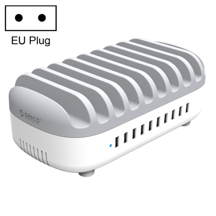 ORICO DUK-10P-DX 120W 5V 2.4A 10 Ports USB Charging Station, EU Plug(White) - HoMEdemic™ 