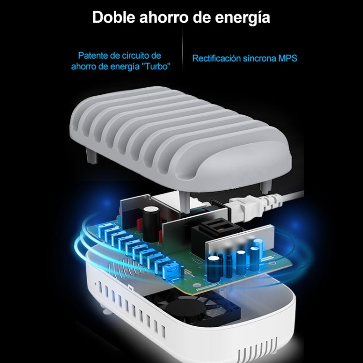ORICO DUK-10P-DX 120W 5V 2.4A 10 Ports USB Charging Station, UK Plug(White) - HoMEdemic™ 