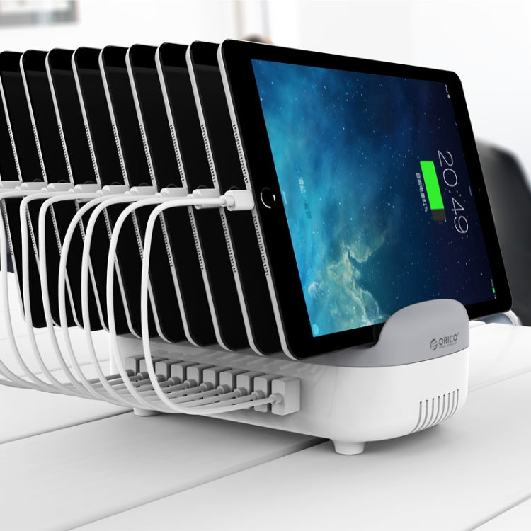 ORICO DUK-10P-DX 120W 5V 2.4A 10 Ports USB Charging Station, UK Plug(White) - HoMEdemic™ 