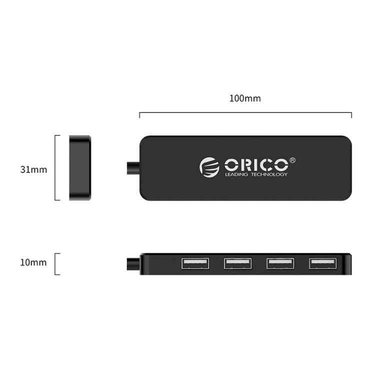 ORICO FL01-BK 4 Ports USB 2.0 HUB Expand Converter(Black) - HoMEdemic™ 