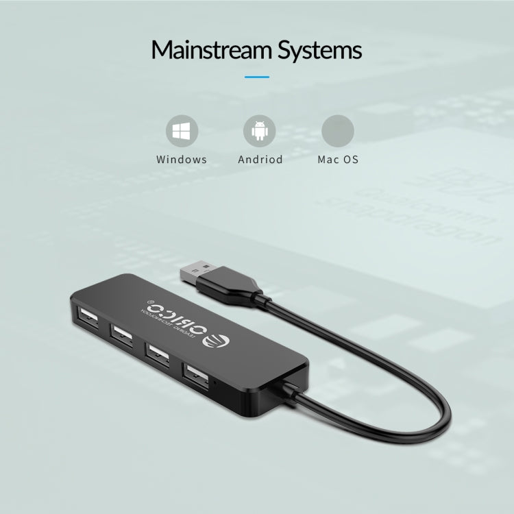 ORICO FL01-BK 4 Ports USB 2.0 HUB Expand Converter(Black) - HoMEdemic™ 