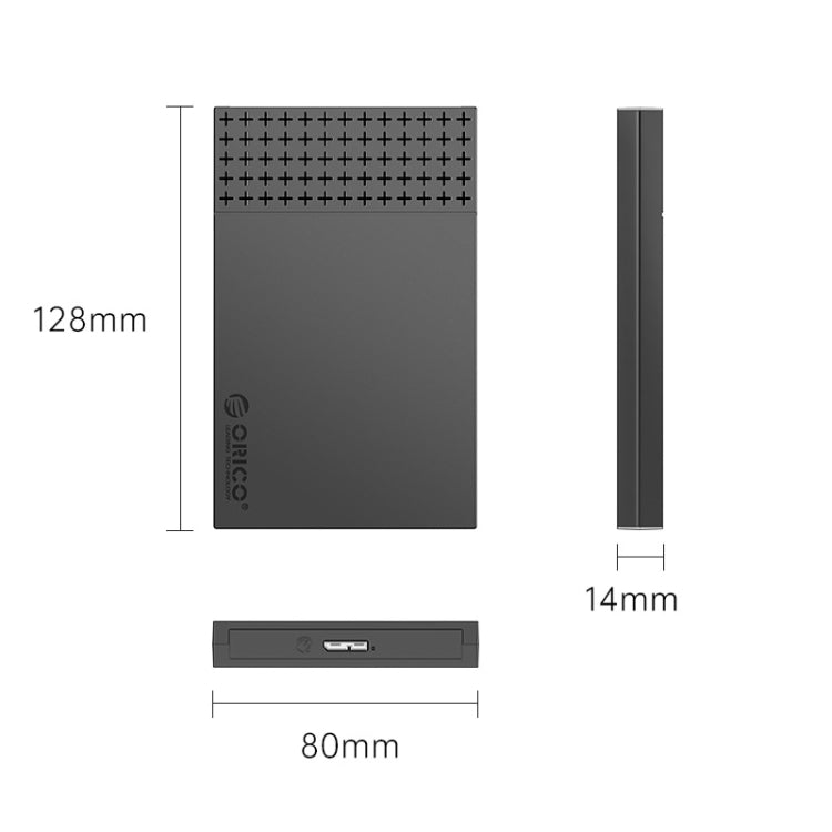 ORICO ORICO-2526U3-V1 2.5 inch USB 3.0 Micro-B Hard Drive Enclosure External Storage Case(Black) - HoMEdemic™ 