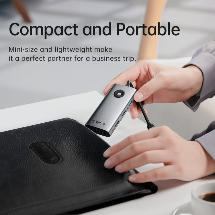 ORICO ORICO-PW11-6PCR R45 Type-C / USB-C 6-in-1 5Gbps Multifunction Docking Station (Silver) - HoMEdemic™ 