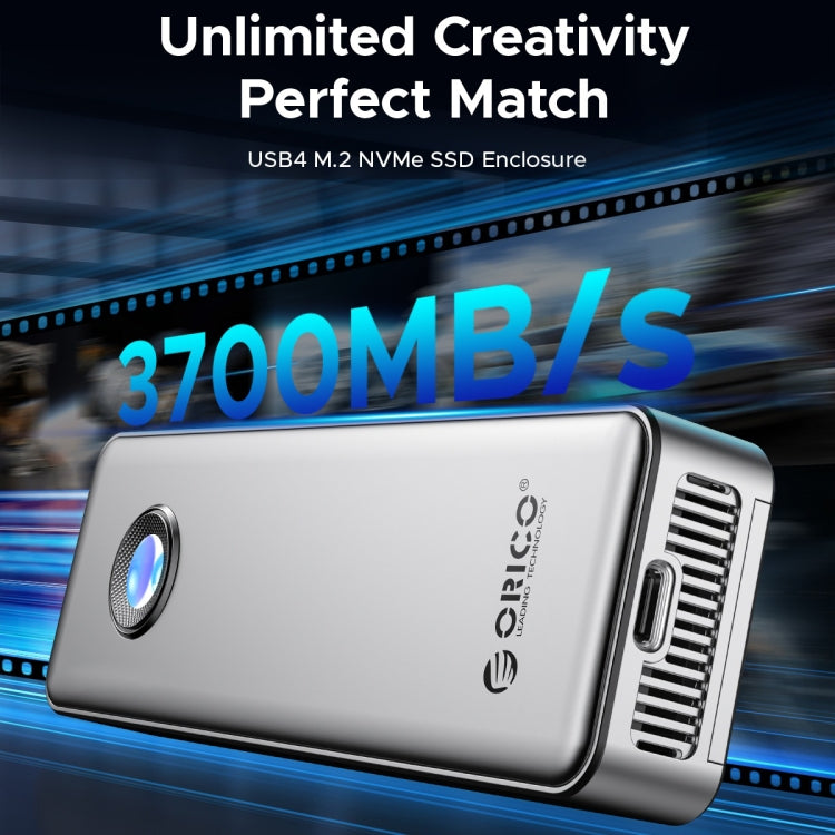 ORICO OUM2-U4-GY-BP 40Gbps M.2 SSD Enclosure with Type-C+USB Cable - HoMEdemic™ 