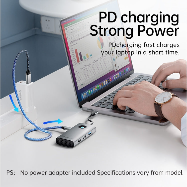 ORICO PW11-6P Type-C / USB-C 6-in-1 5Gbps Multifunction Docking Station (Silver) - HoMEdemic™ 