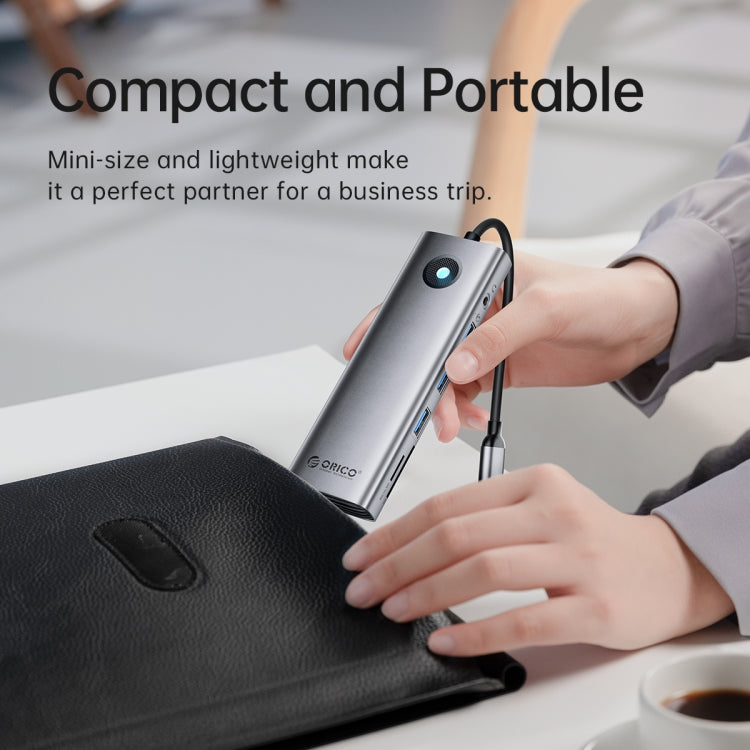 ORICO PW11-9P Type-C / USB-C 8-in-1 5Gbps Multifunction Docking Station(Dark Gray) - HoMEdemic™ 
