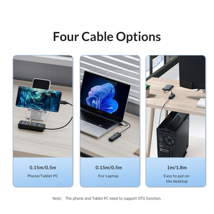 ORICO PW4U-C3 4 in 1 USB to USB Multifunctional Docking Station HUB Adapter (Blue) - HoMEdemic™ 