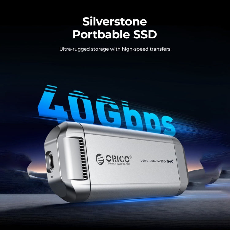 ORICO R40-2T 2TB 40Gbps Racing Car-Inspired Portable SSD Enclosure(Silver) - HoMEdemic™ 