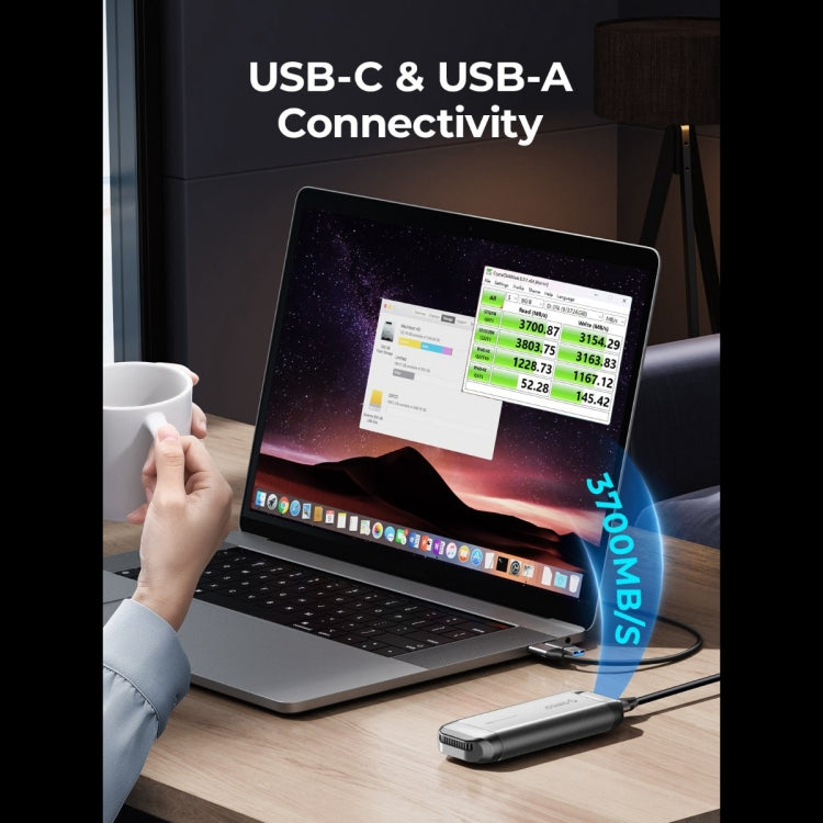 ORICO R40-2T 2TB 40Gbps Racing Car-Inspired Portable SSD Enclosure(Silver) - HoMEdemic™ 