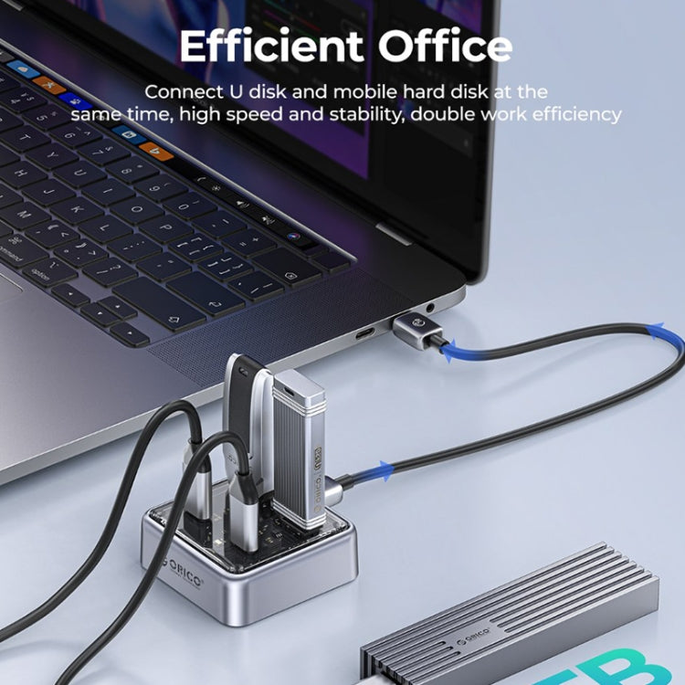 ORICO XHJ2U2C-G2 4-Port Compact Zinc Alloy USB 3.0 HUB Expand Converter(Silver) - HoMEdemic™ 