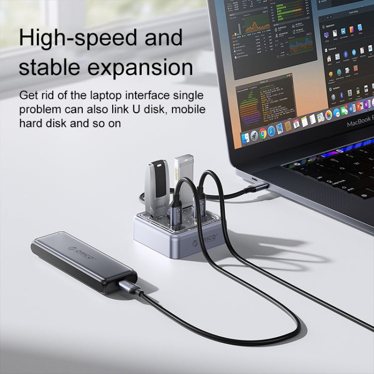 ORICO XHJ4C-G2 4-Port Compact Zinc Alloy USB Type-C 3.0 HUB Expand Converter(Silver) - HoMEdemic™ 