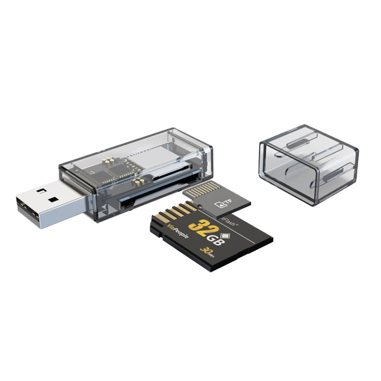 OTG Converter USB To SD/TF 2 In 1 Multi-Function Transparent Card Reader - HoMEdemic™ 