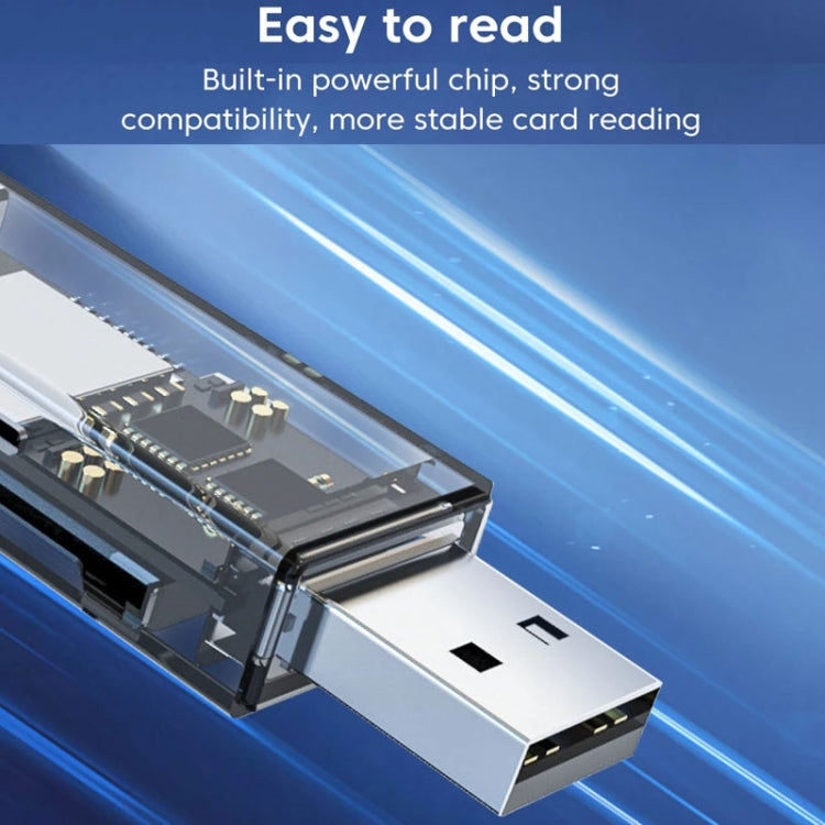 OTG Converter USB To SD/TF 2 In 1 Multi-Function Transparent Card Reader - HoMEdemic™ 