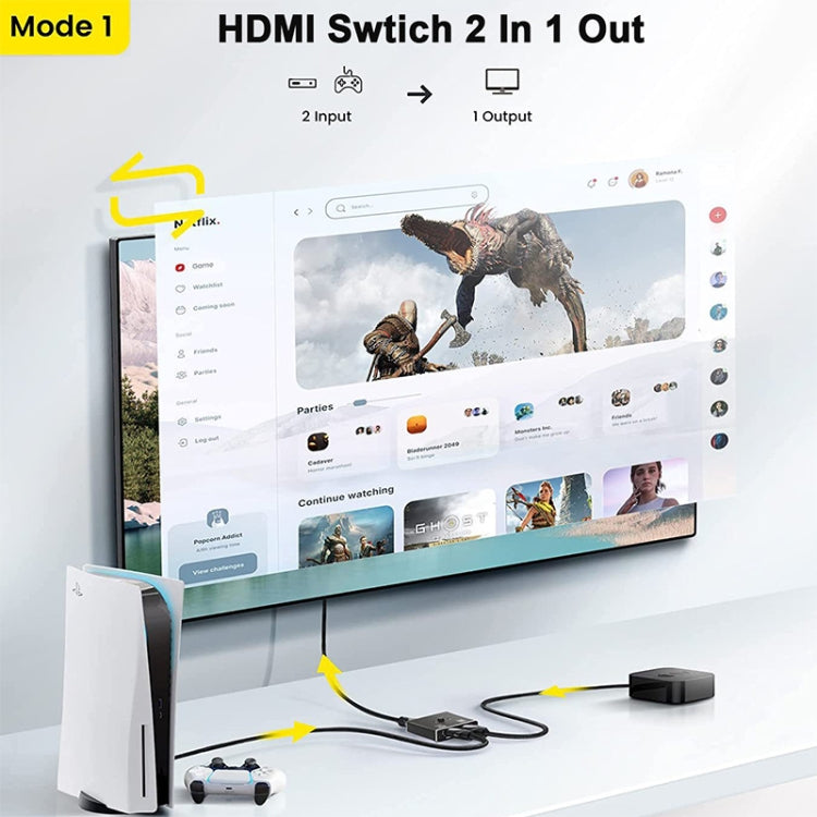 OZ 4K 60Hz 2 in 1 Out Two Ways HDMI Switcher - HoMEdemic™ 