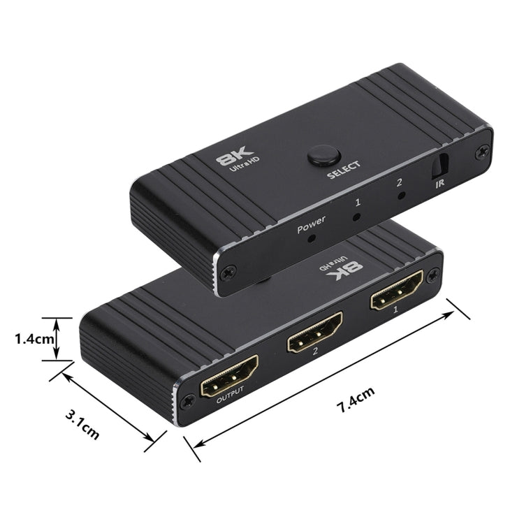 OZ 8K 60Hz 2 in 1 Out HD Automatic Two Way Switcher with Remote Control - HoMEdemic™ 