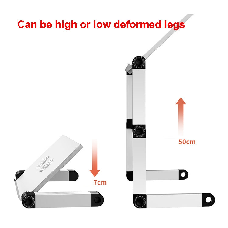 Oatsbasf Folding Computer Desk Laptop Stand Foldable Lifting Heightening Storage Portable Rack,Style: L01 Black - HoMEdemic™ 