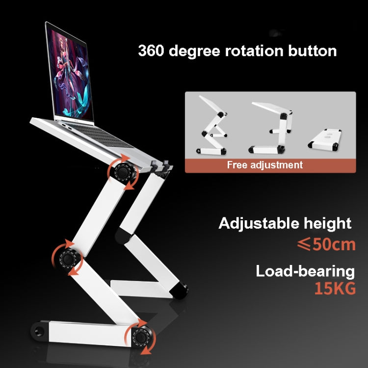 Oatsbasf Folding Computer Desk Laptop Stand Foldable Lifting Heightening Storage Portable Rack,Style: L01 Black - HoMEdemic™ 