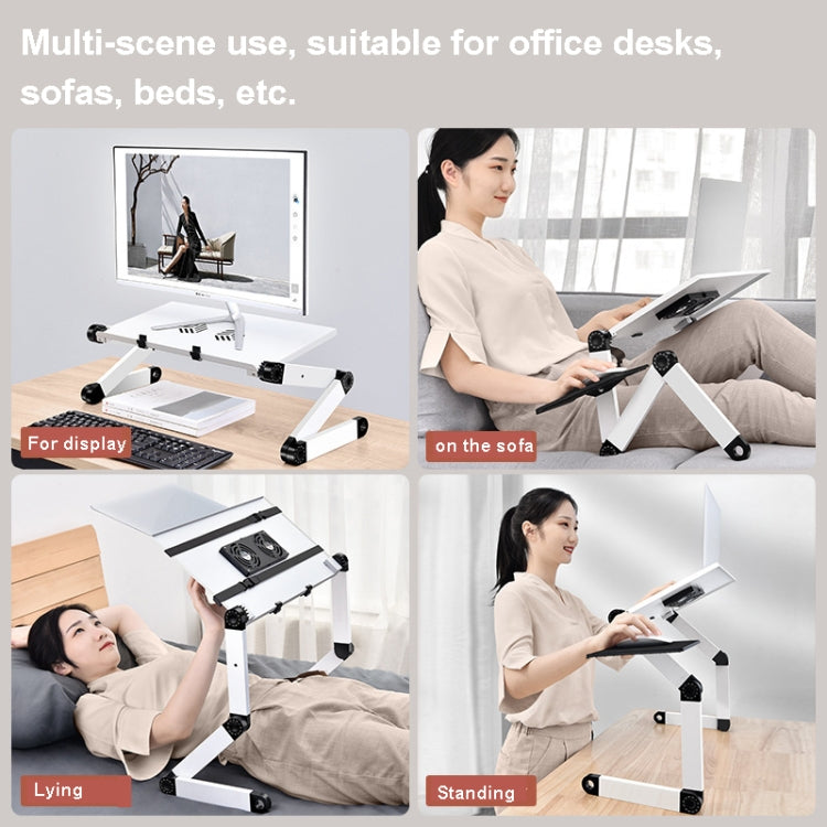 Oatsbasf Folding Computer Desk Laptop Stand Foldable Lifting Heightening Storage Portable Rack,Style: L01 Black - HoMEdemic™ 
