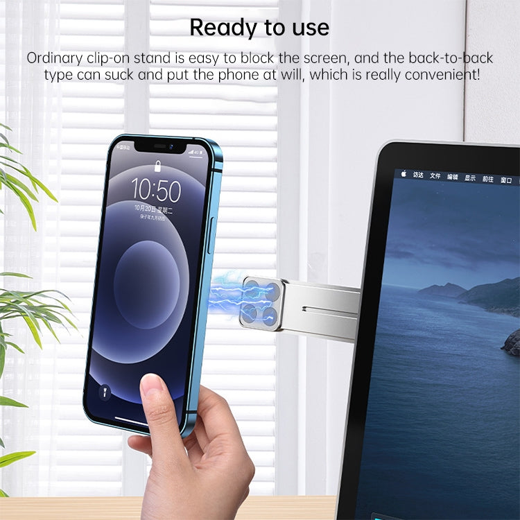 Oatsbasf  Mobile Phone Computer Sync Screen Aluminum Alloy Bracket Computer Expansion Bracket(Gray) - HoMEdemic™ 