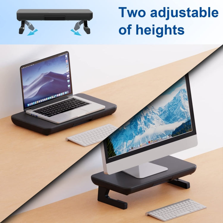 Oimaster Monitor Stand Riser Adjustable Height Laptop Bracket With Storage Drawer, Spec: Basic - HoMEdemic™ 