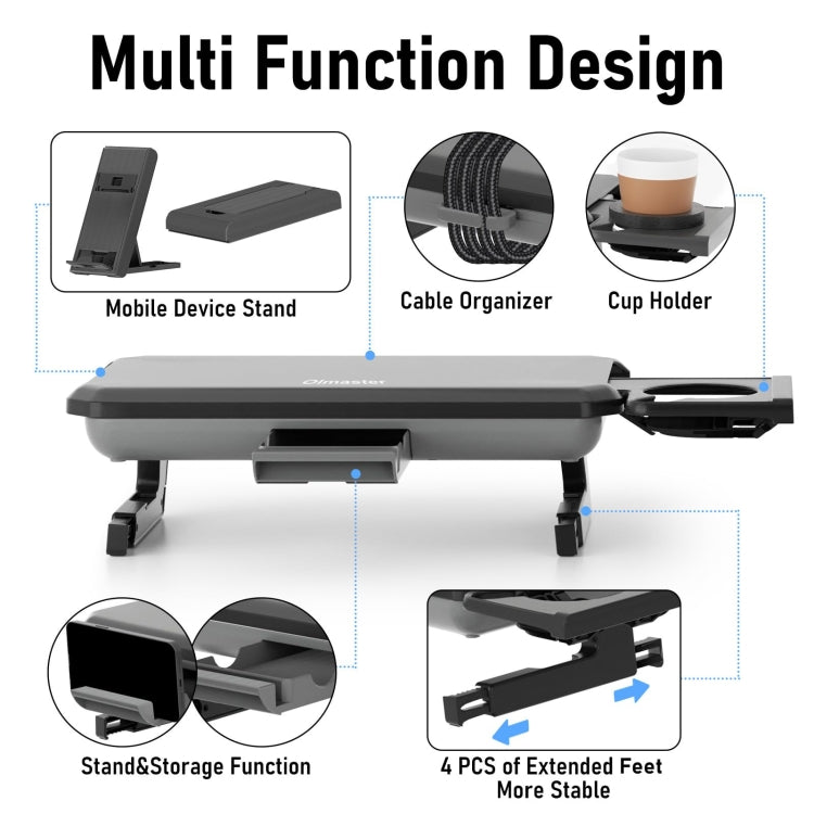 Oimaster Monitor Stand Riser Adjustable Height Laptop Bracket With Storage Drawer, Spec: Upgrade - HoMEdemic™ 