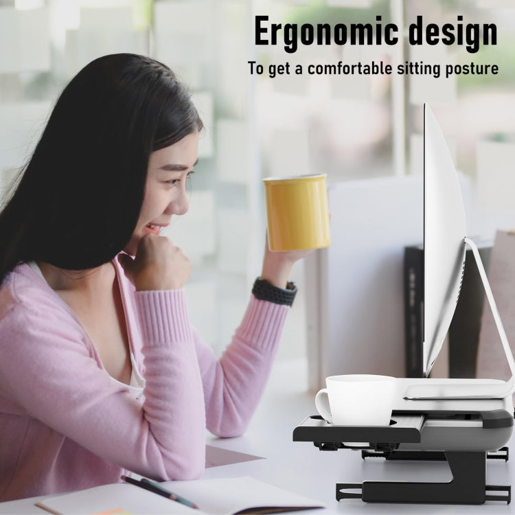 Oimaster Monitor Stand Riser Adjustable Height Laptop Bracket With Storage Drawer, Spec: Upgrade - HoMEdemic™ 