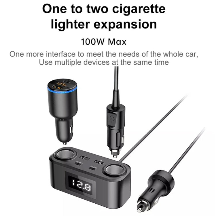 One To Four PD+QC Car Cigarette Lighter Multi-Port Mobile Phone Charger - HoMEdemic™ 