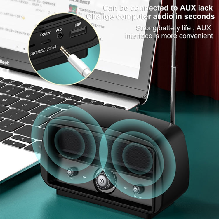OneDer JY68 Wireless Bluetooth Speaker 3D Surround Stereo FM Radio Music Player Subwoofer(Black) - HoMEdemic™ 