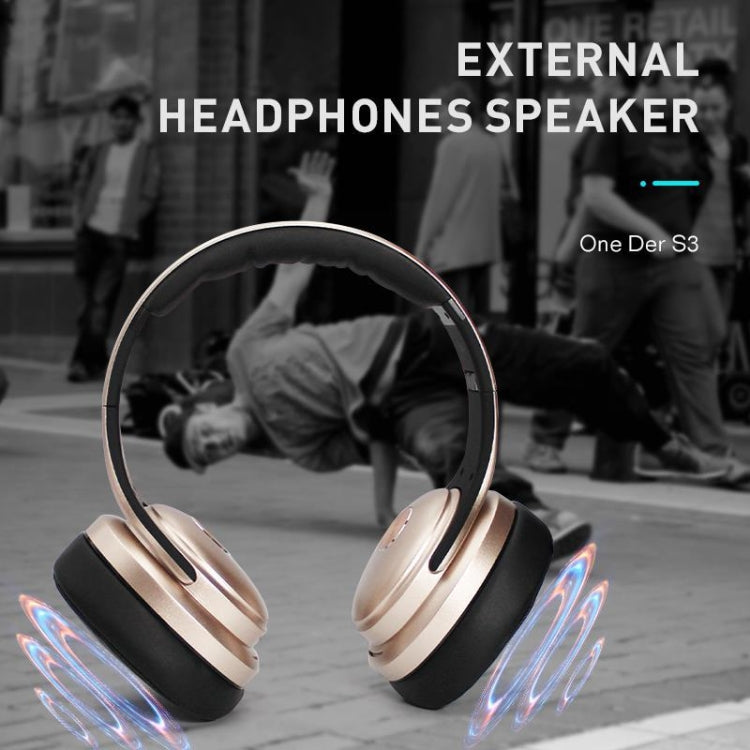 OneDer S3 2 in1 Headphone & Speaker Portable Wireless Bluetooth Headphone Noise Cancelling Over Ear Stereo(Black) - HoMEdemic™ 