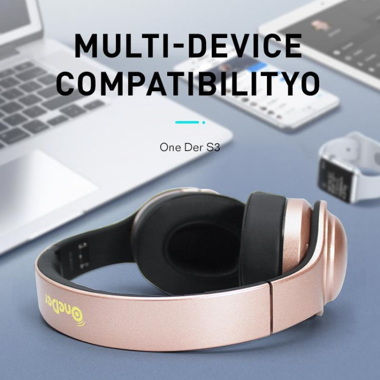 OneDer S3 2 in1 Headphone & Speaker Portable Wireless Bluetooth Headphone Noise Cancelling Over Ear Stereo(Black) - HoMEdemic™ 