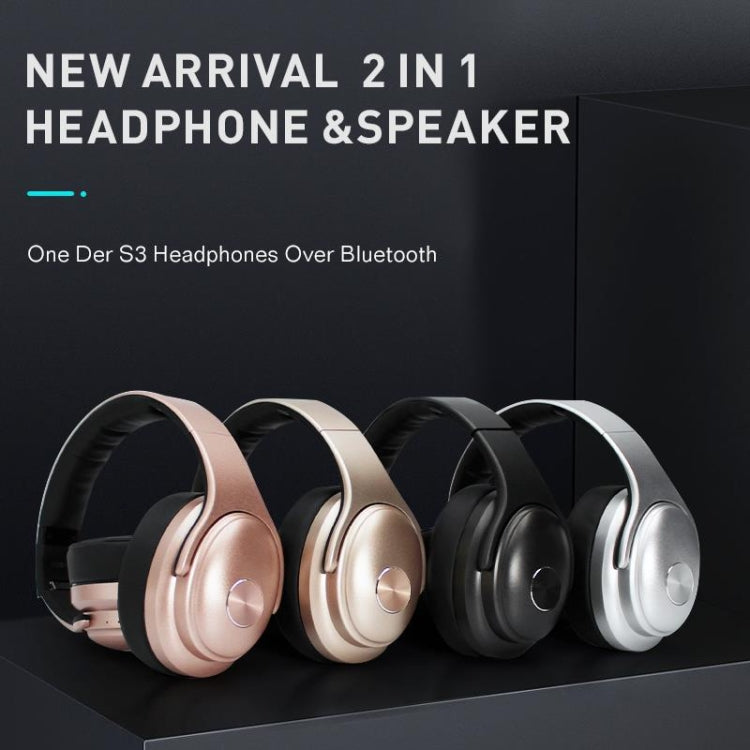 OneDer S3 2 in1 Headphone & Speaker Portable Wireless Bluetooth Headphone Noise Cancelling Over Ear Stereo(Black) - HoMEdemic™ 