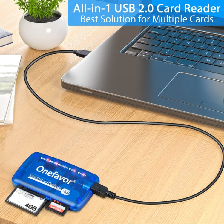 Onefavor All-In-One Card Reader Support SM / XD / SD / MMC / MS / CF Card, Model: Card Reader - HoMEdemic™ 