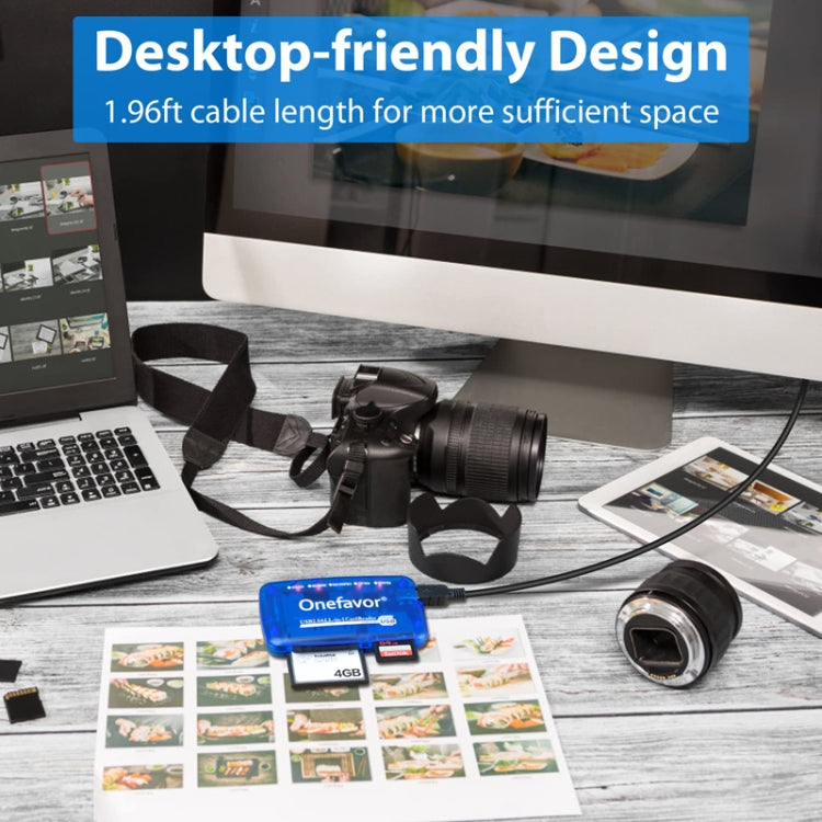 Onefavor All-In-One Card Reader Support SM / XD / SD / MMC / MS / CF Card, Model: Card Reader - HoMEdemic™ 