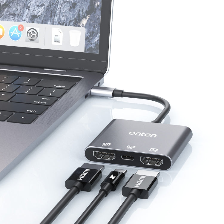 Onten 9175S 3 in 1 USB-C / Type-C to HDMI Adapter(Grey) - HoMEdemic™ 