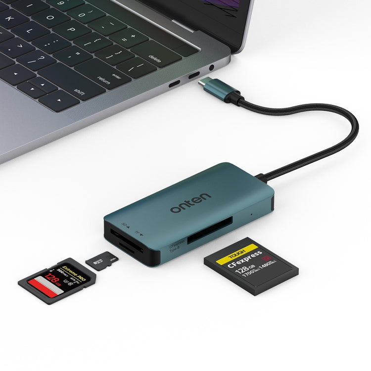 Onten C11 3 in 1 USB-C / Type-C to CFepress Type-B & SD & TF Card Reader(Pine Green) - HoMEdemic™ 